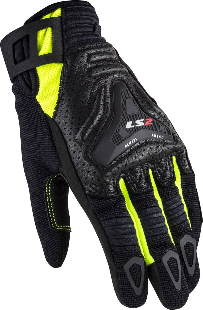 LS2 All Terrain Gants de moto perforés noir/néon M Figure 1