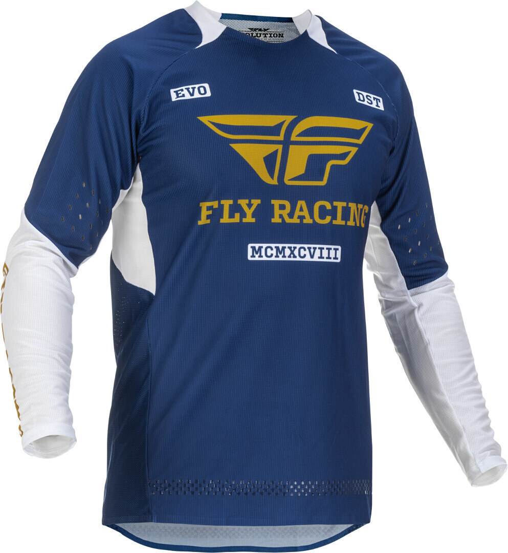 Fly Racing Evolution Motocross Jersey azul/branco M Figura 1