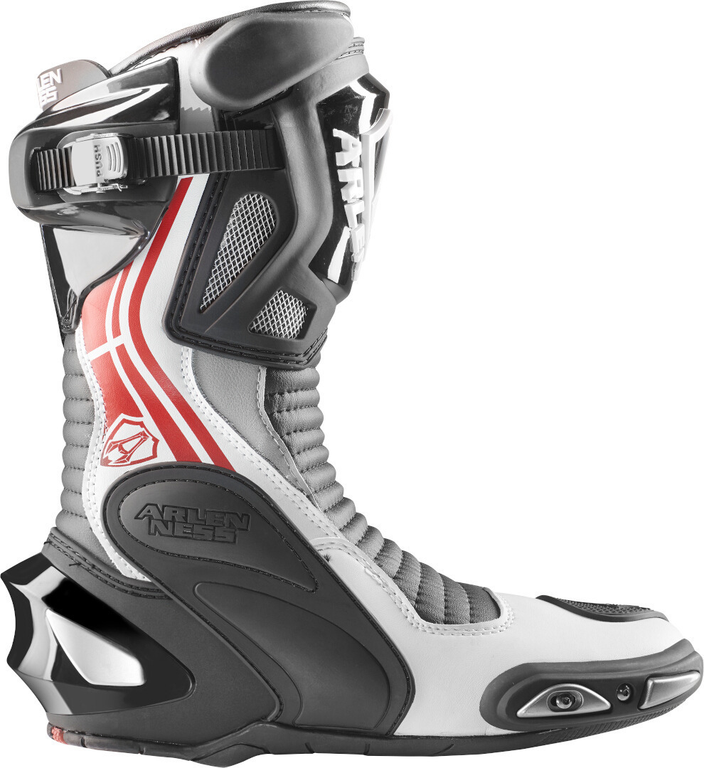 Arlen Ness Pro Shift 2 Motorcycle Boots black/red/white 43 Figure 2