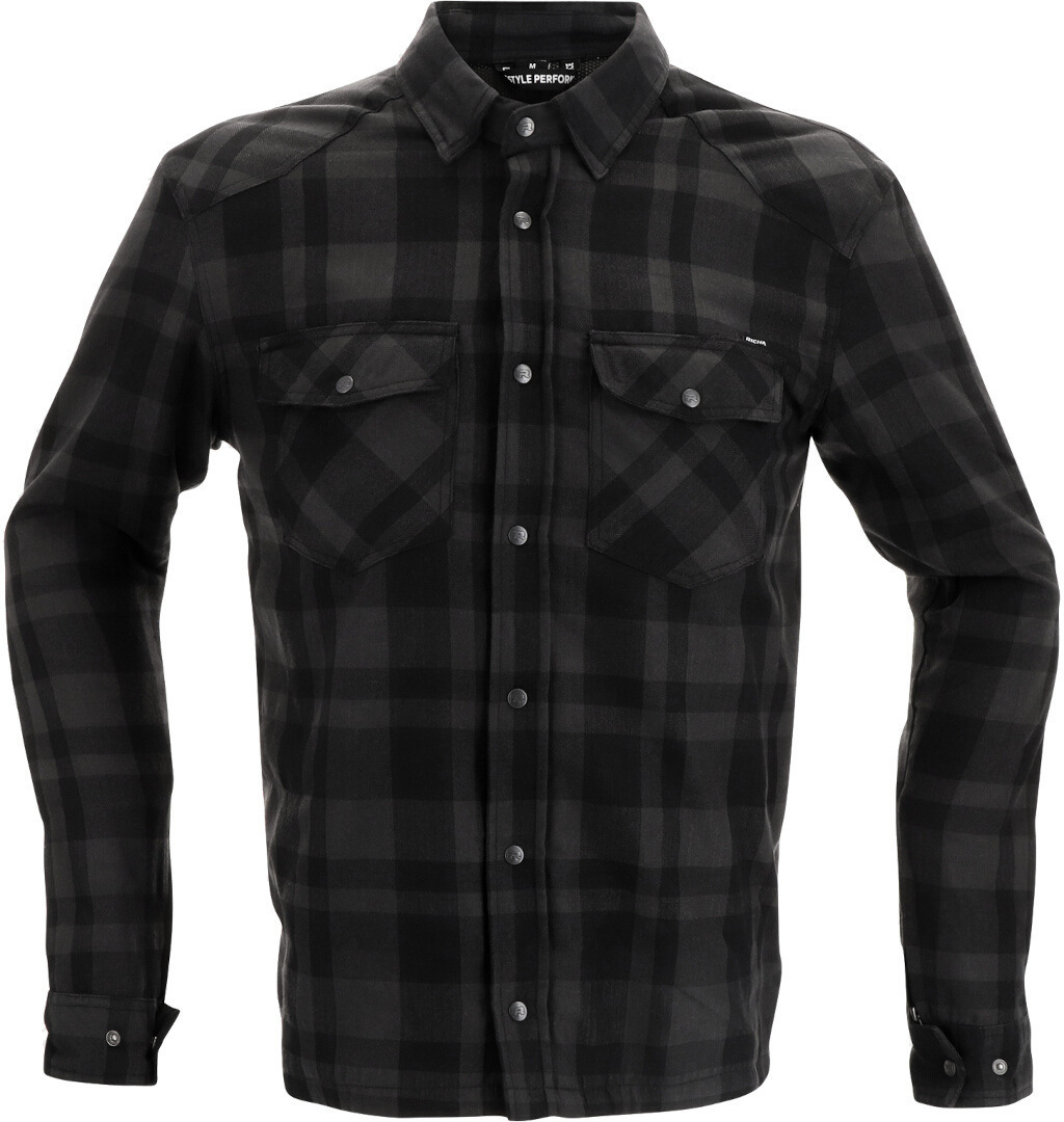Richa Forest Motorrad Hemd schwarz/dunkelgrau 8XL Abbildung 2