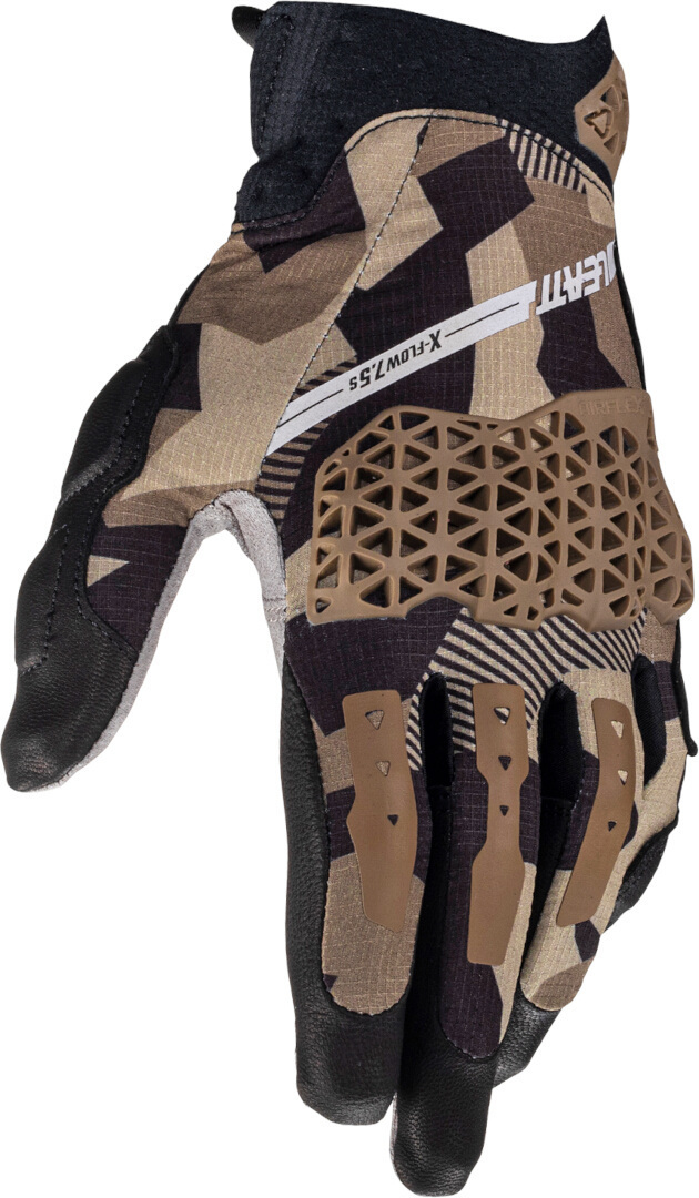 Leatt ADV X-Flow 7.5 Camo Short Mănuși de motocicletă Maro deschis/negru XL Figura 4