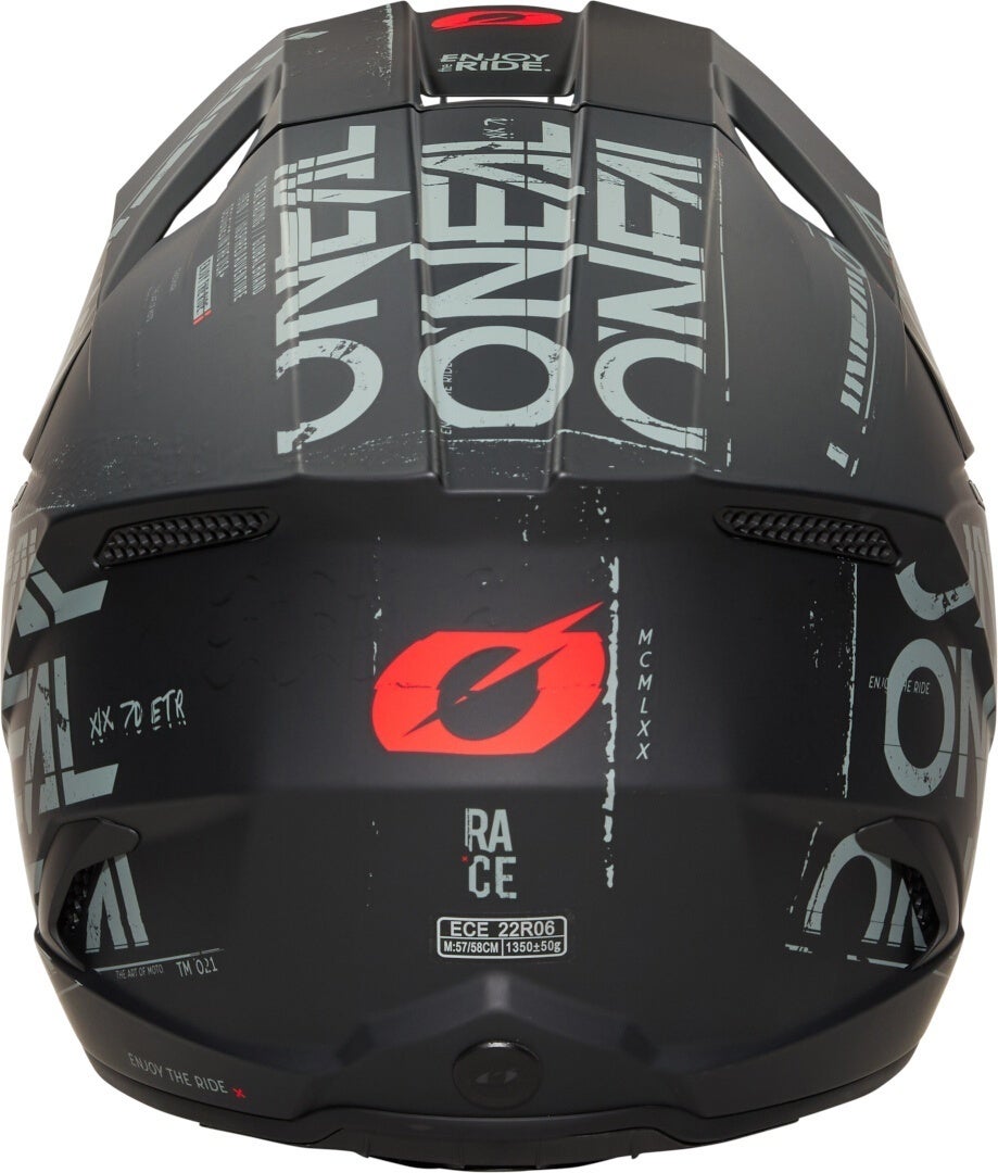 Oneal 3SRS Static Motocross Helm schwarz matt/grau M Abbildung 4