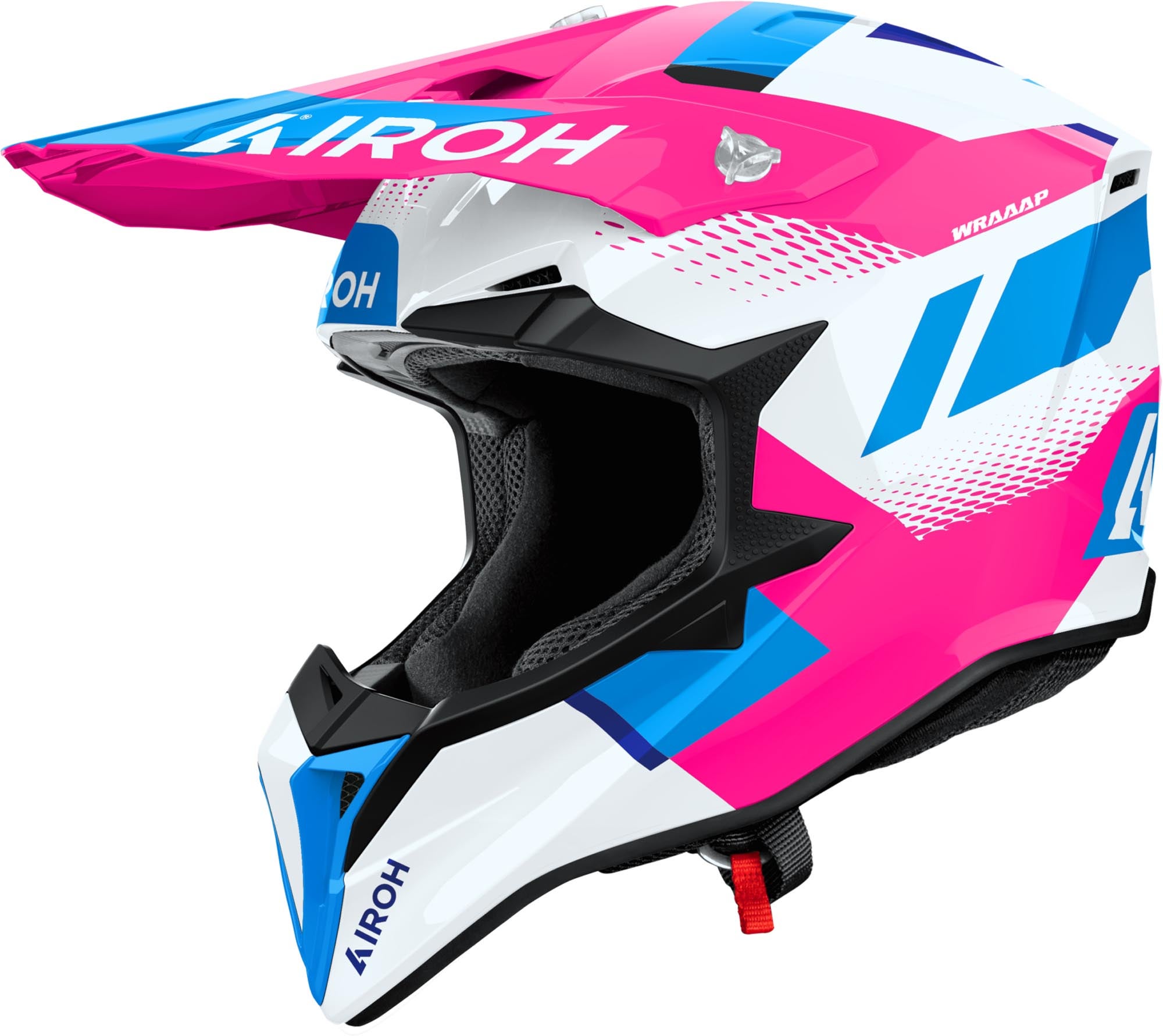 Airoh Wraaap Vision Motocrosshjelm hvit/rosa/blå S (55/56) Figur 1