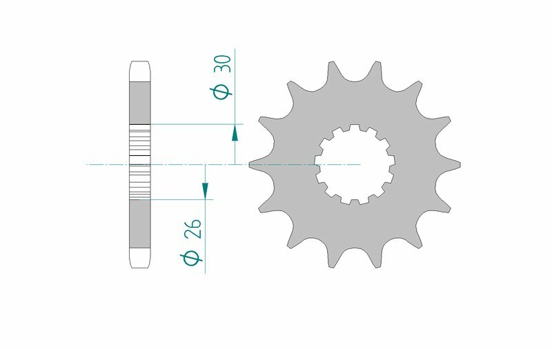 AFAM Steel Standard Front Sprocket 88800 - 530 Figure 2