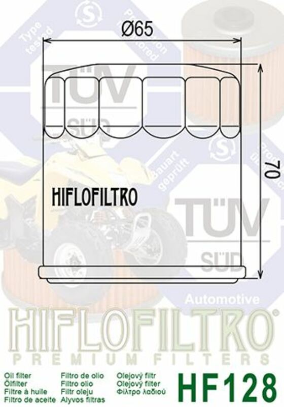 Hiflofiltro Oljefilter - HF128 Figur 4