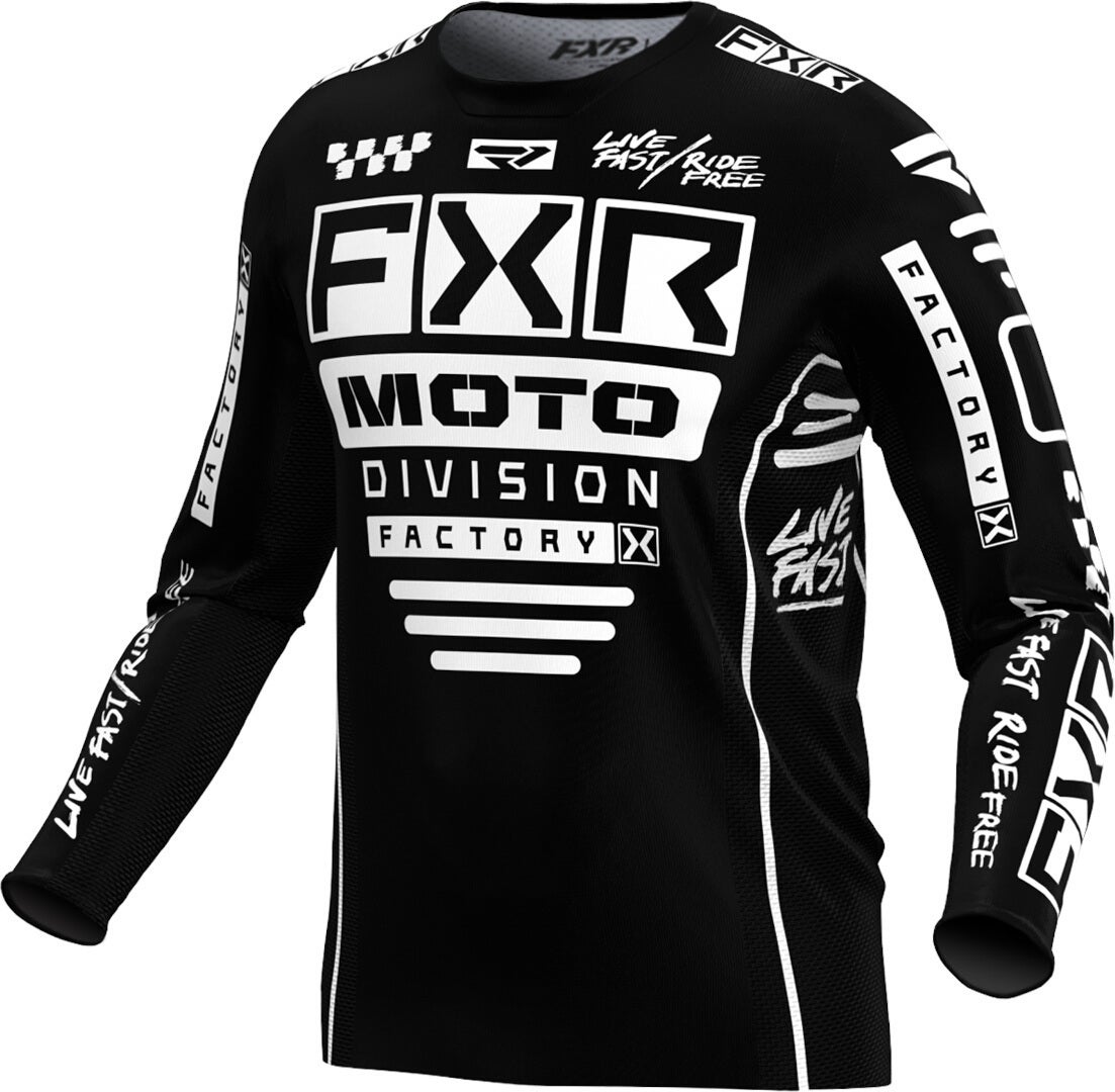 FXR Podium Gladiator 2024 Motokrosový dres černobílá S Obrázek 1