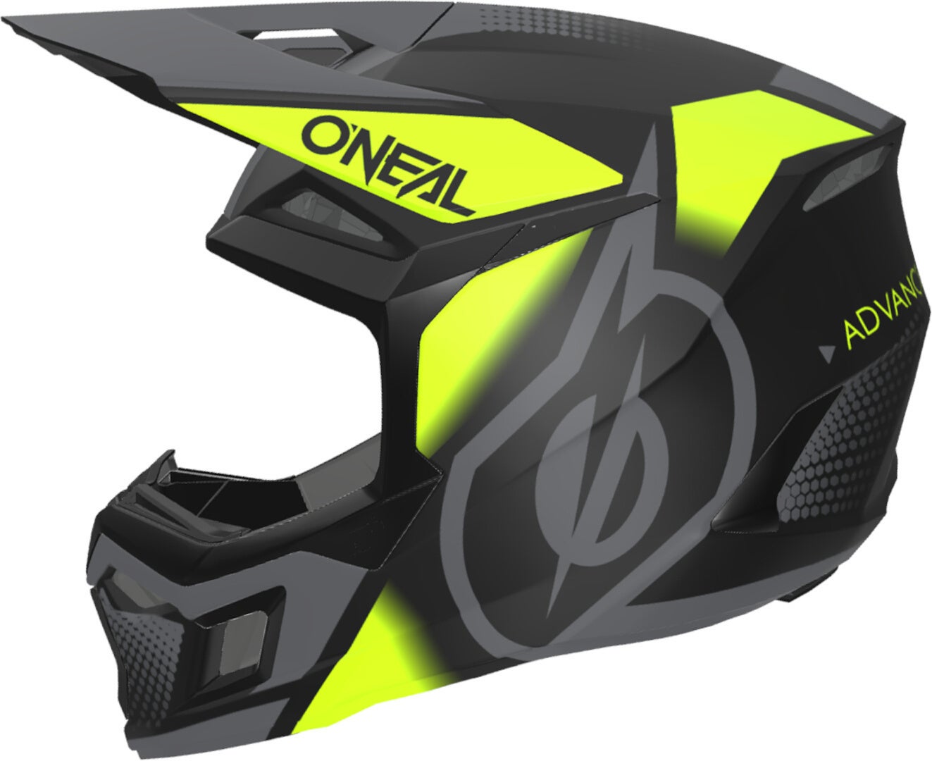 Oneal Men's Black/Neon Yellow 3Srs Vision Motocross Helmet