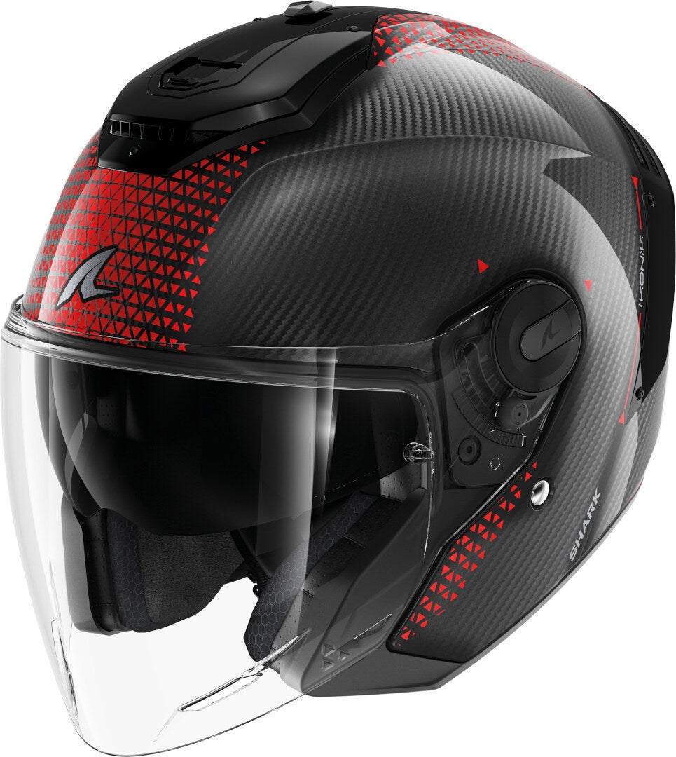 Shark RS Jet Carbon Ikonik Casco Jet nero/rosso L (59/60) Figura 1