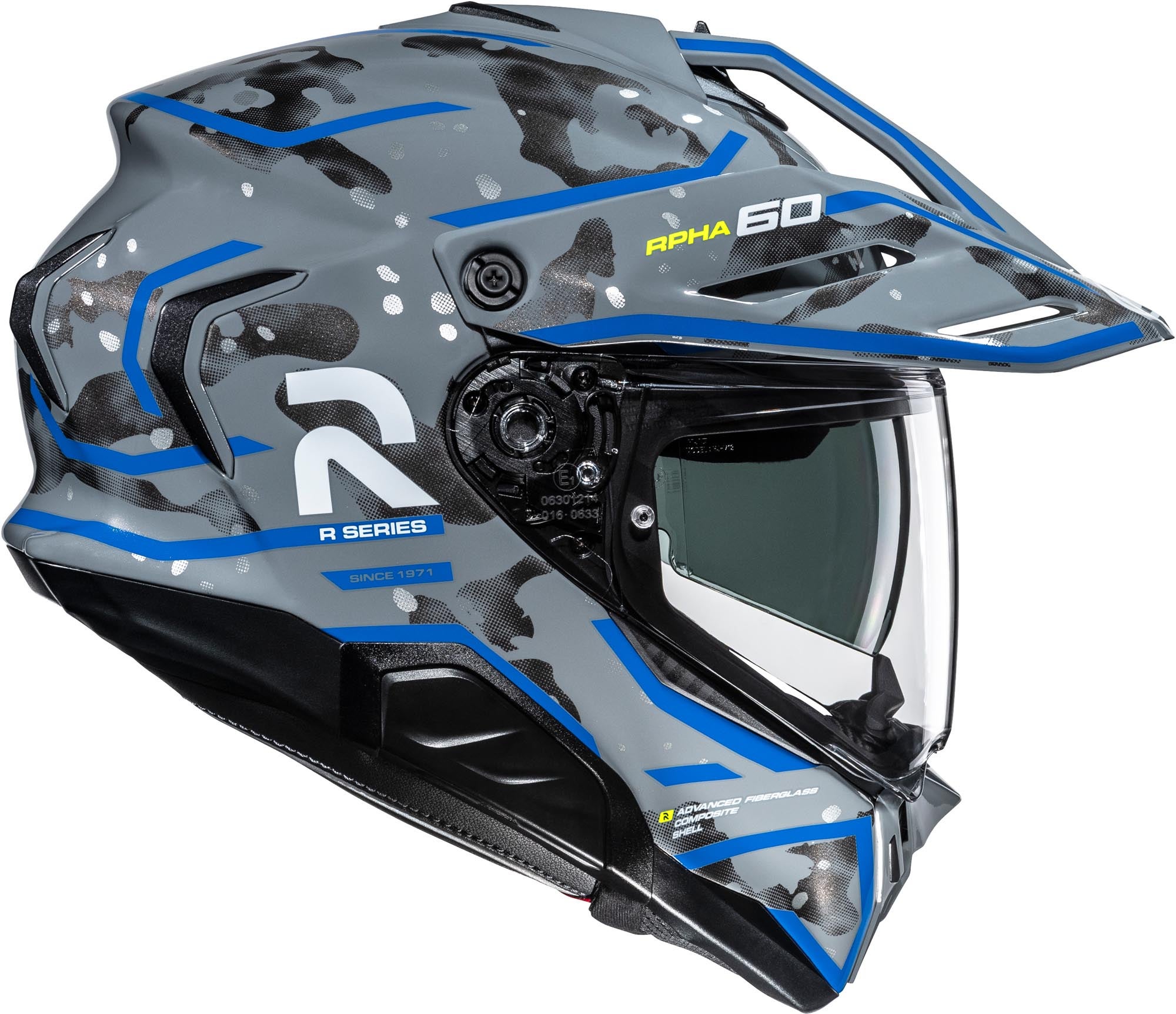HJC RPHA 60 Kiva Enduro Helmet grey/blue XL (60/61) Figure 2