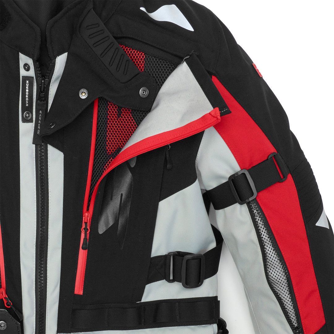 Spidi H2Out Allroad Motorcycle Textile Jacket black/grey/red 4XL Figure 14