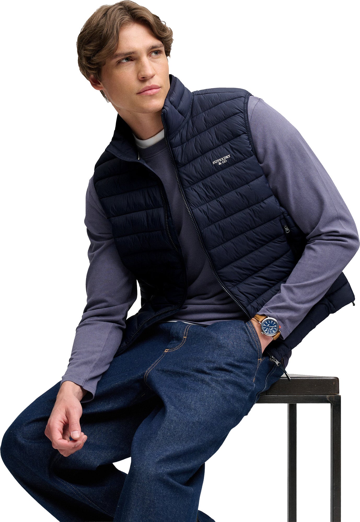 Superdry & Co Fuji Lite Väst Marinblått M Figur 7