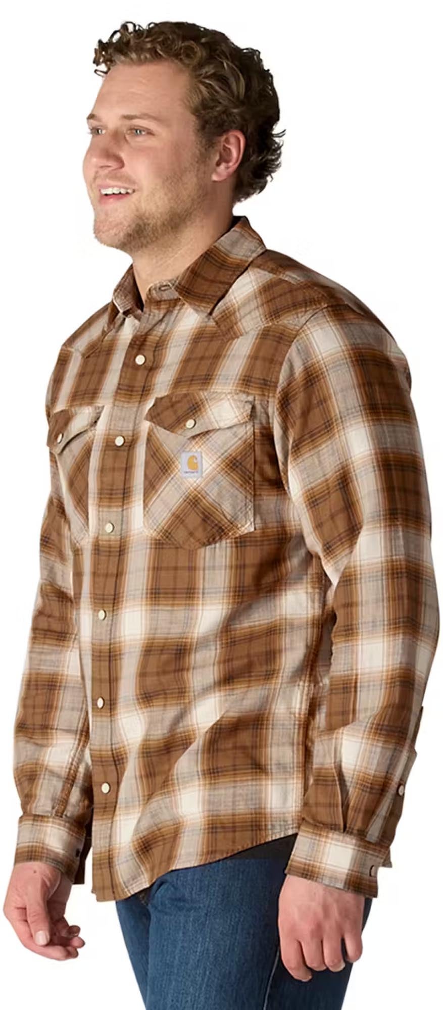 Carhartt Montana Bozeman Relaxed Plaid Majica siva/rjava L Slika 2