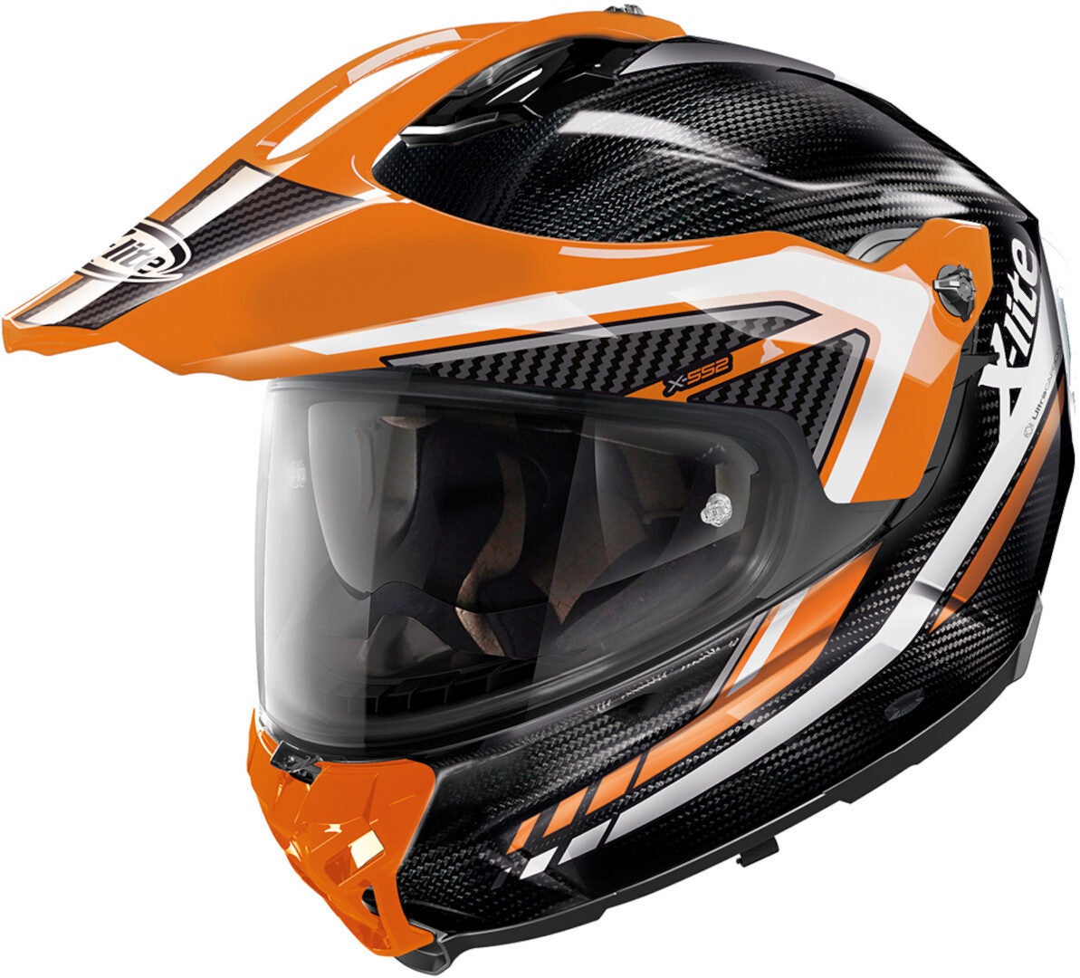 X-Lite X-552 Ultra Carbon Latitude N-Com Hjelm sort/orange XL (62) Figur 1