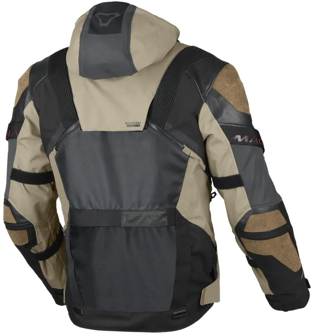 Macna Tryton NightEye waterproof Motorcycle Leather/Textile Jacket black/olive XXL Figure 4
