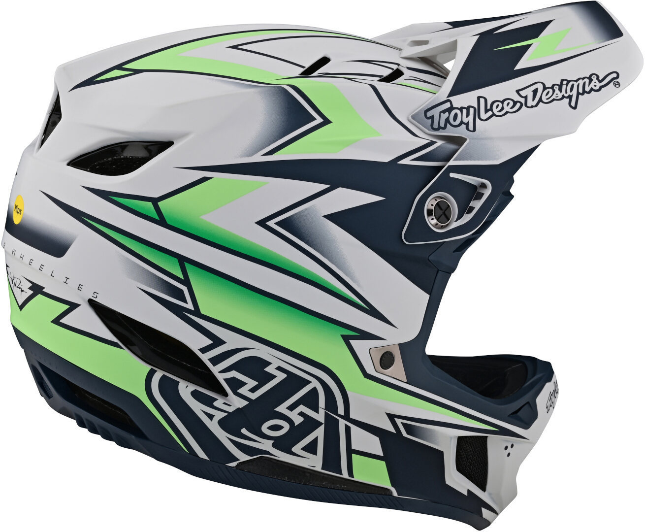 Troy Lee Designs D4 MIPS Composite Volt Downhill Helm weiß/grün M (57/58) Abbildung 5