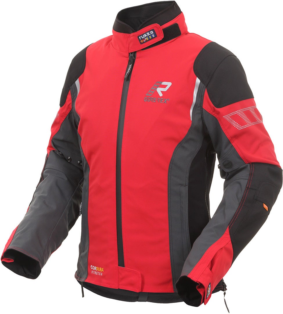 Rukka Elastina Dámská motocyklová textilní bunda červená/černá 40 Obrázek 1