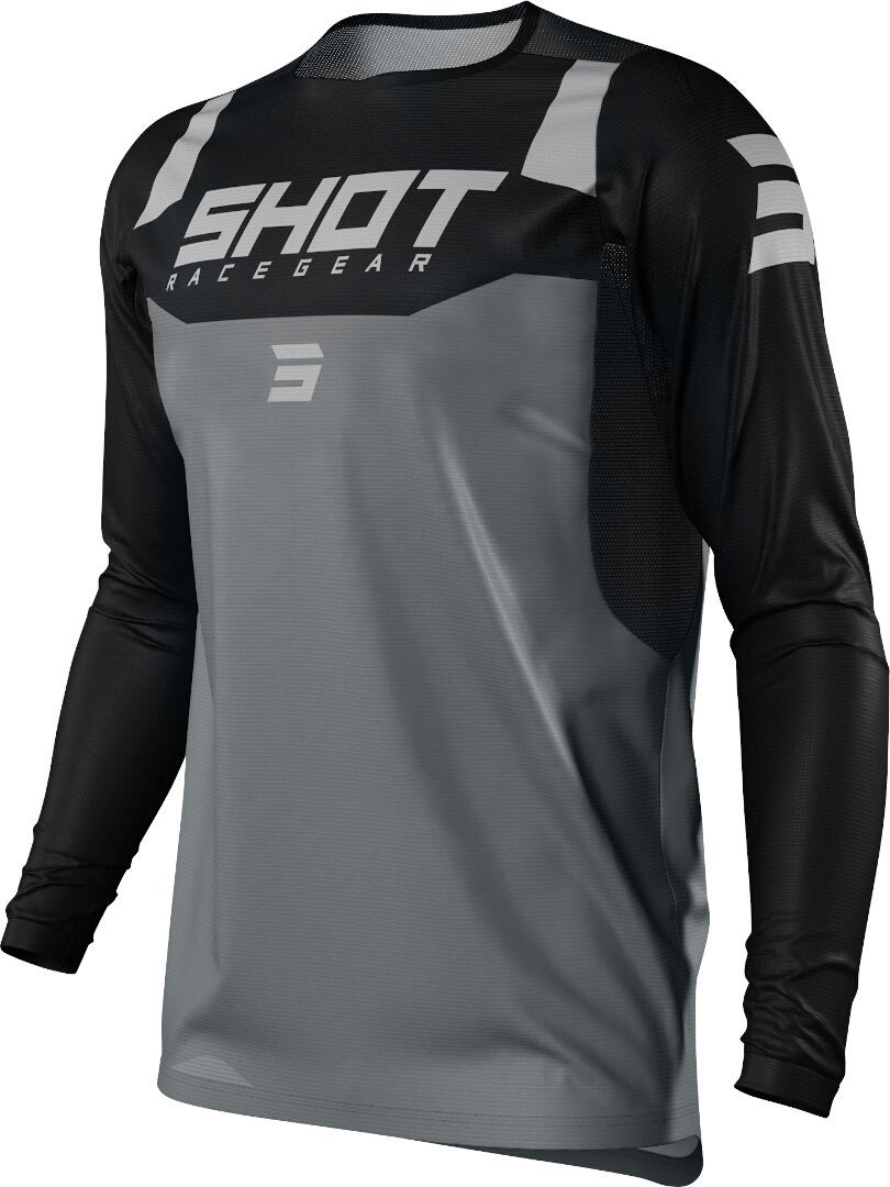 Shot Contact Chase Motocross Jersey sort/grå XL Figur 1