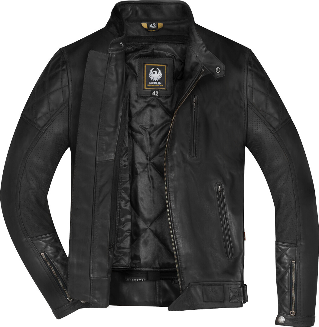 Side view of Merlin Wishaw D3O Motorcycle Leather Jacket