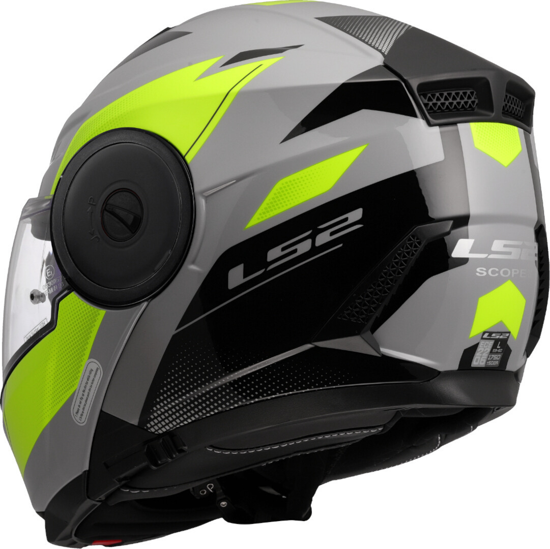 LS2 FF902 Scope II Duria Casco Grigio/Giallo neon L (59/60) Figura 2