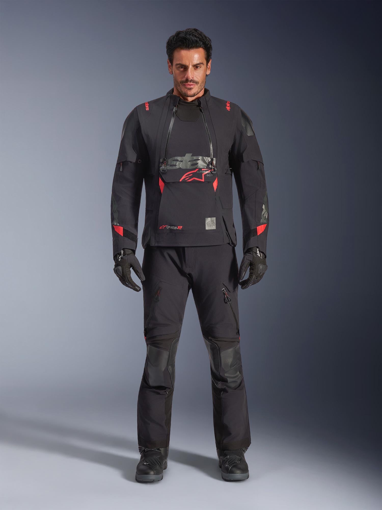 Alpinestars Harok Pro Drystar XF vanntett motorsykkel tekstiljakke Svart L Figur 4