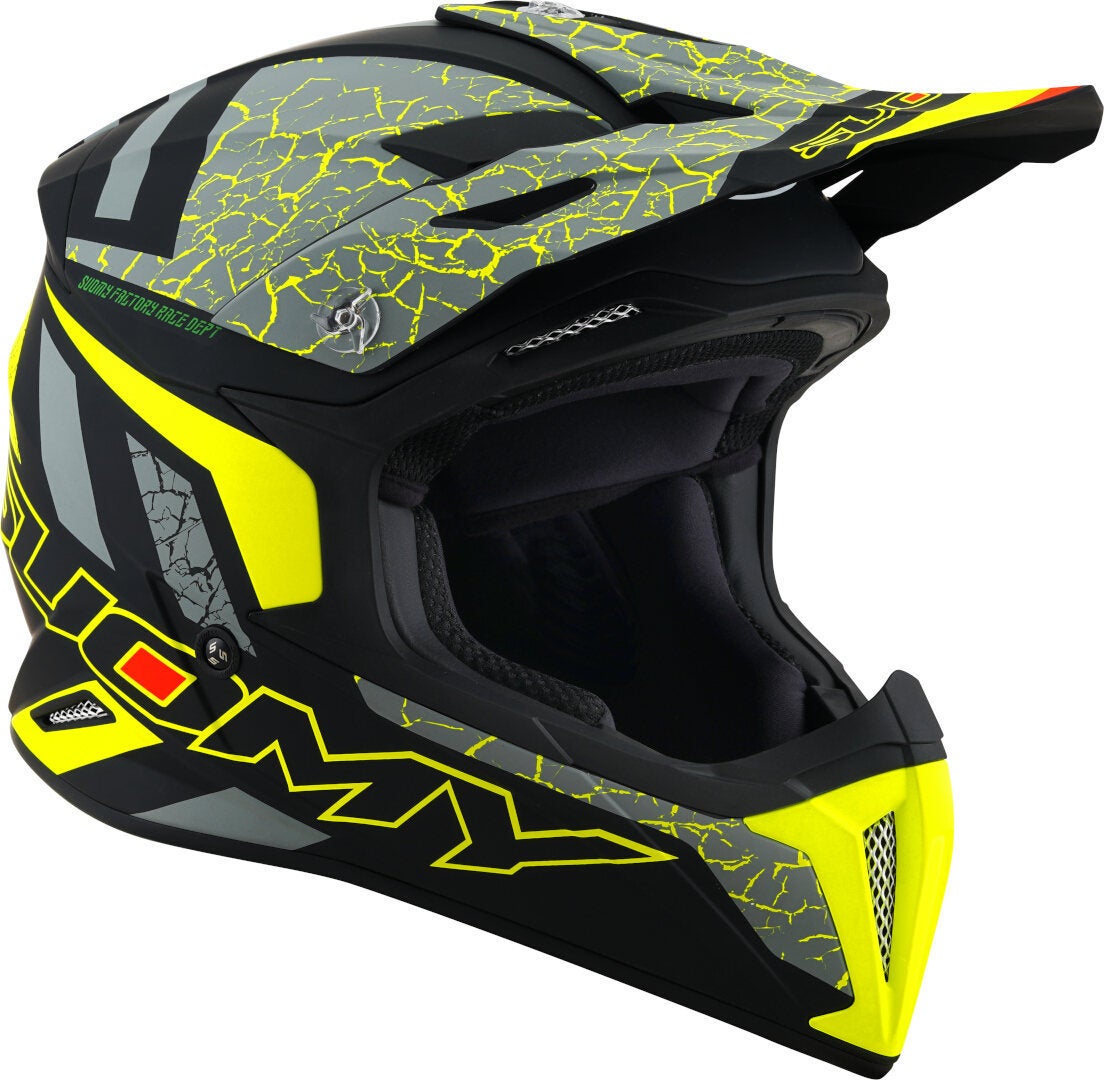 Suomy X-Wing Reel E06 Motocross Helmet black/grey/yellow L (59/60) Figure 7