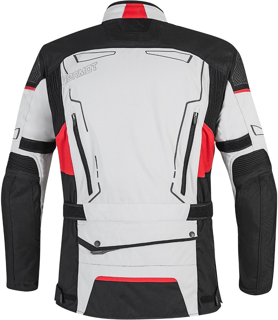 Germot NorthWest Motorrad Textiljacke hellgrau/schwarz/rot S Abbildung 2