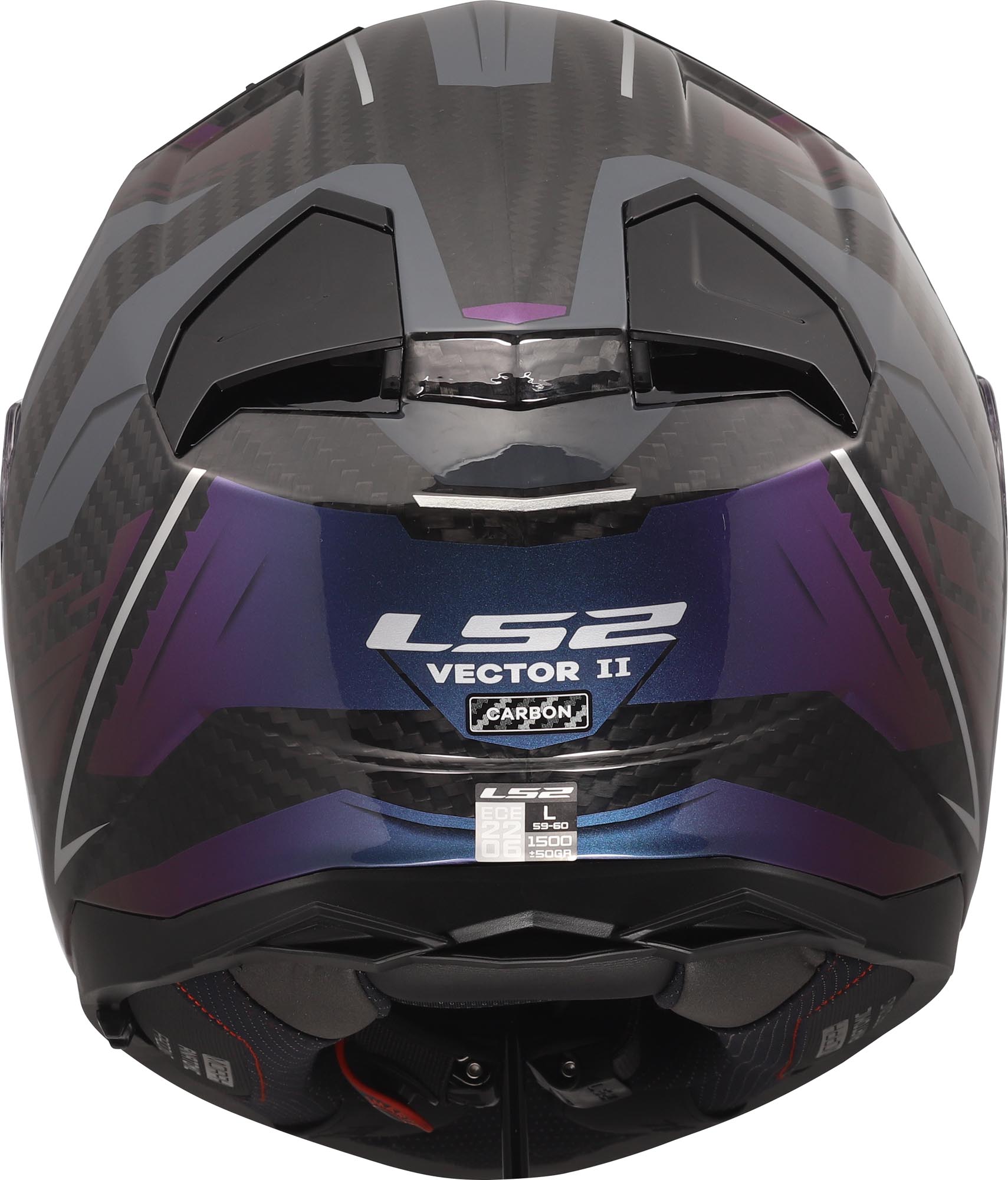 LS2 FF811 Vector II Carbon Savage Helmet grey/white/red L (59/60) Figure 6