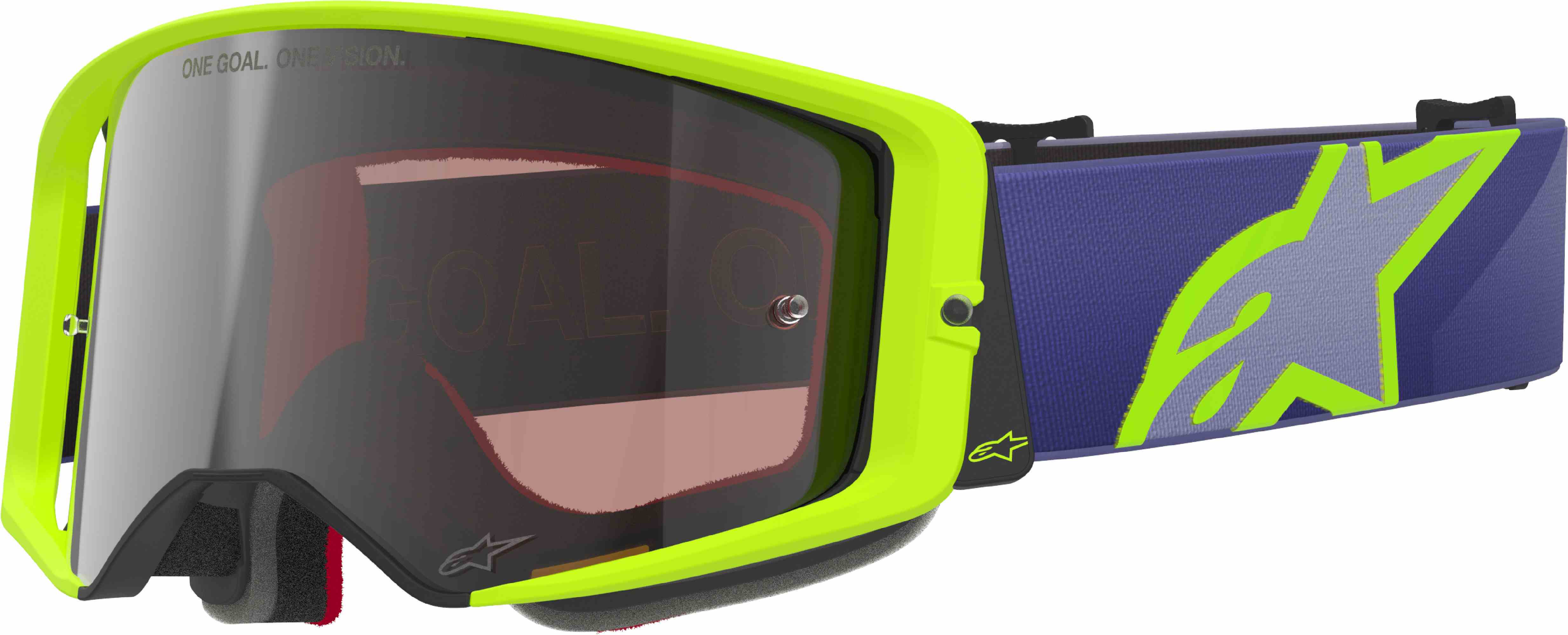 Alpinestars Supertech Vision Corp Ochelari de motocross mov/galben Figura 1