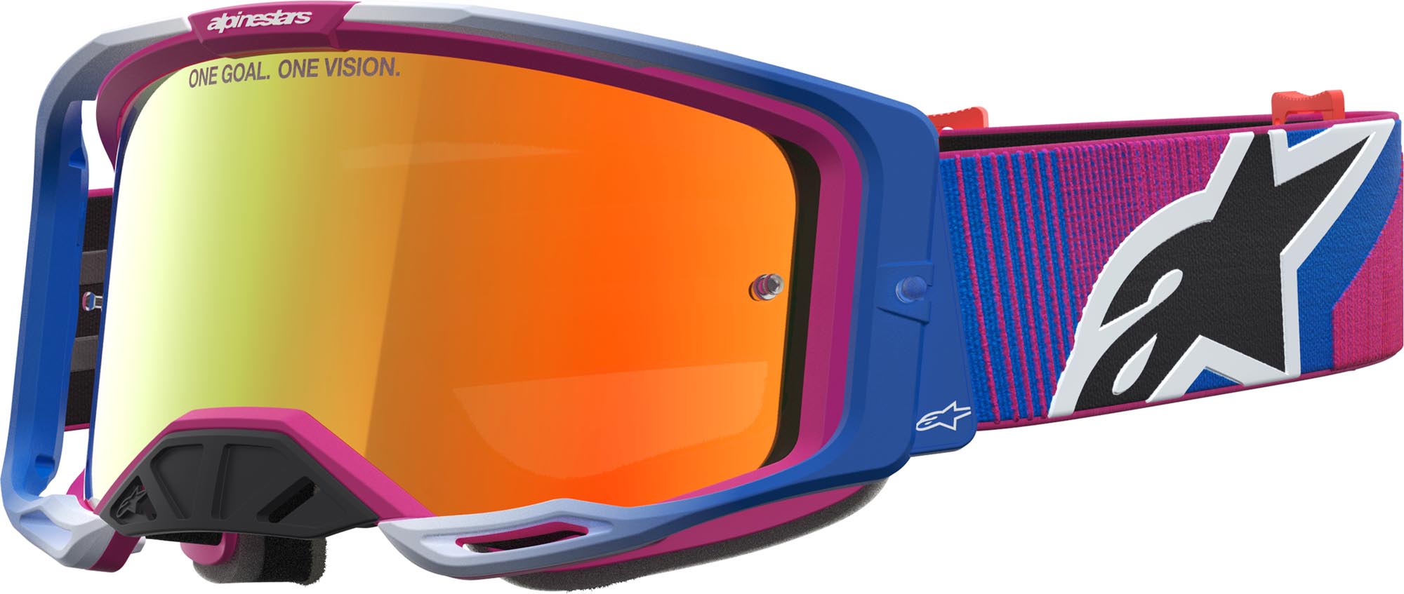 Alpinestars Vision 8 Maven Mirror Motocrossglasögon svart/blå/rosa Figur 1