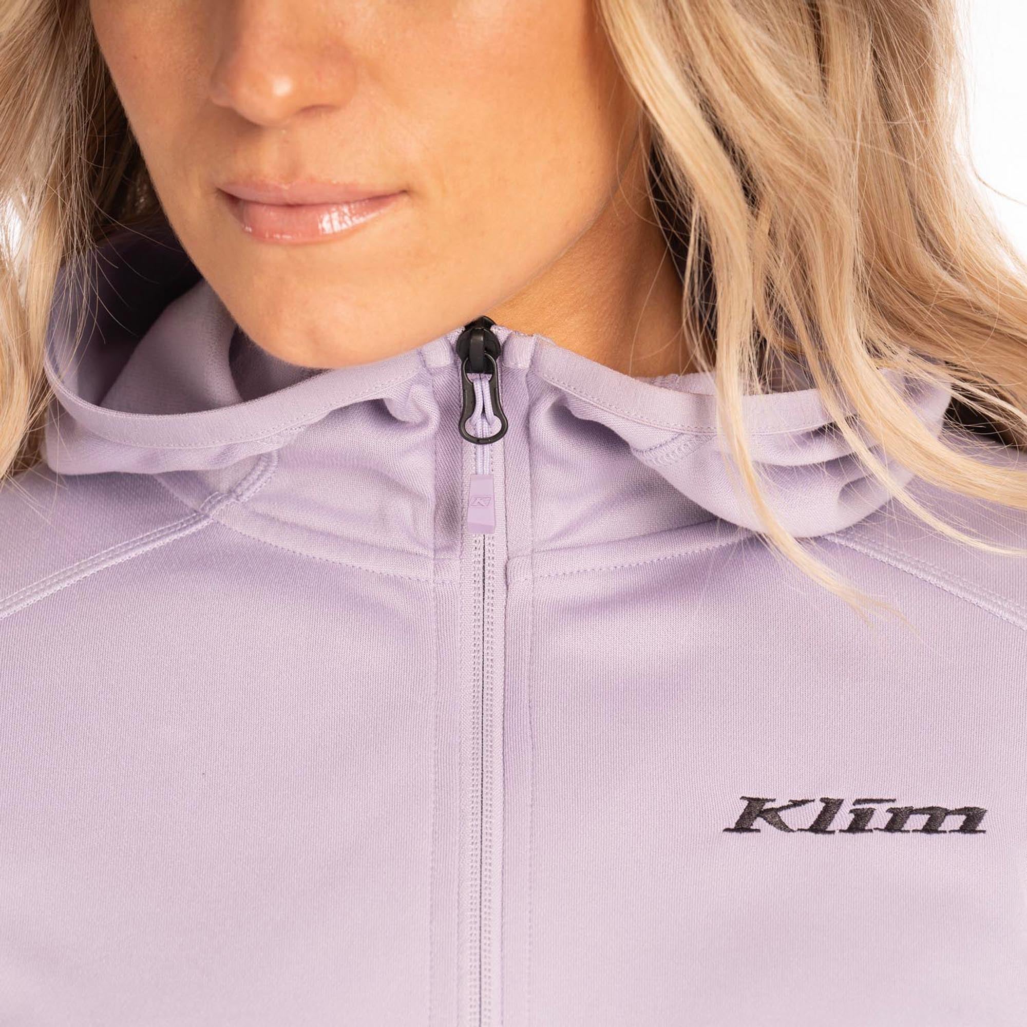 Klim Solitude レディースジップフーディー 紫 2XL 図4