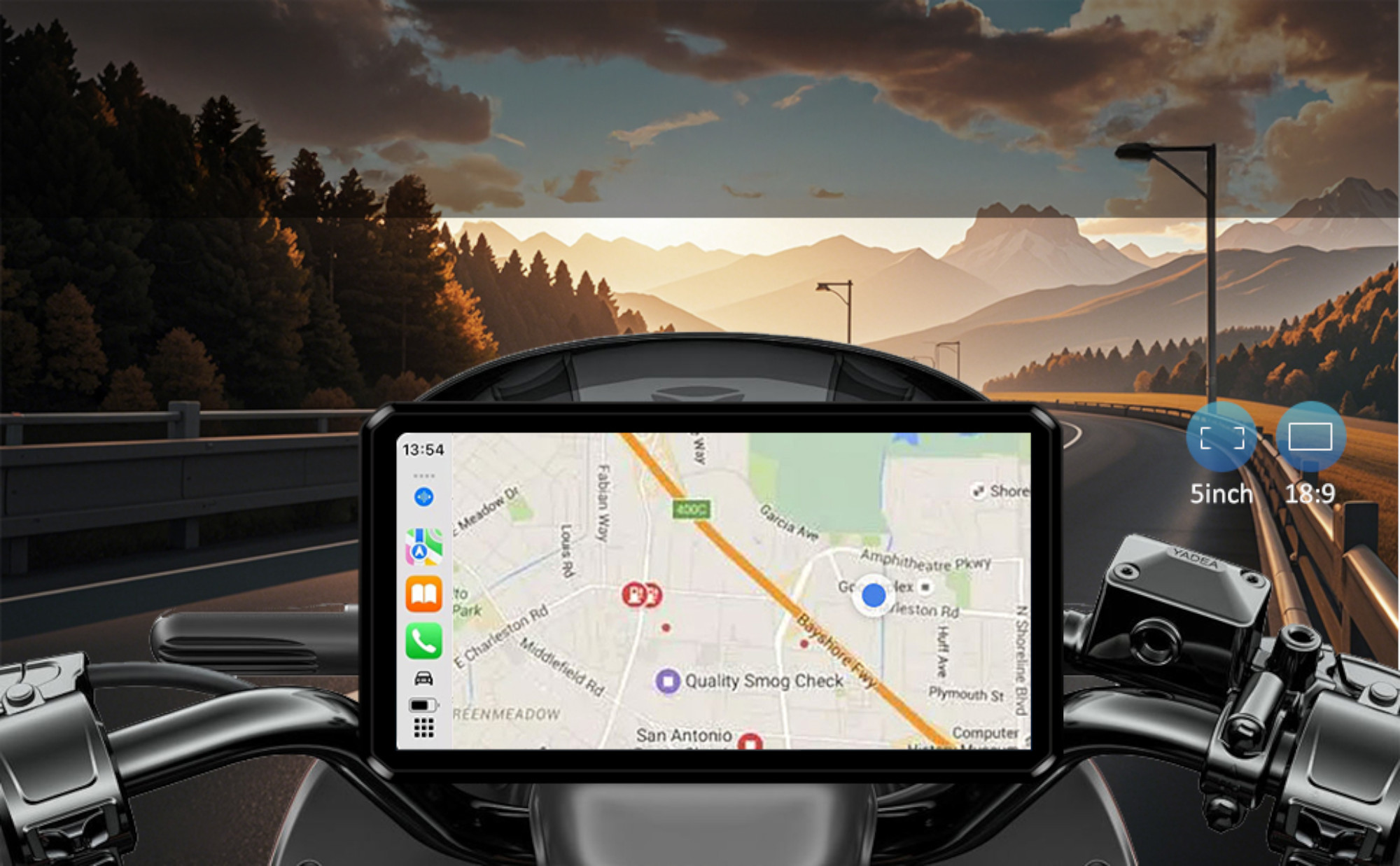 AlienRider M2S Multimediasystem för motorcykel + Camaras + Wave-Radar Figur 8