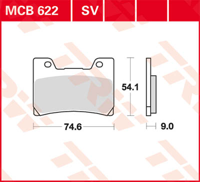 TRW Lucas Sinterbelag MCB622SV Figur 1