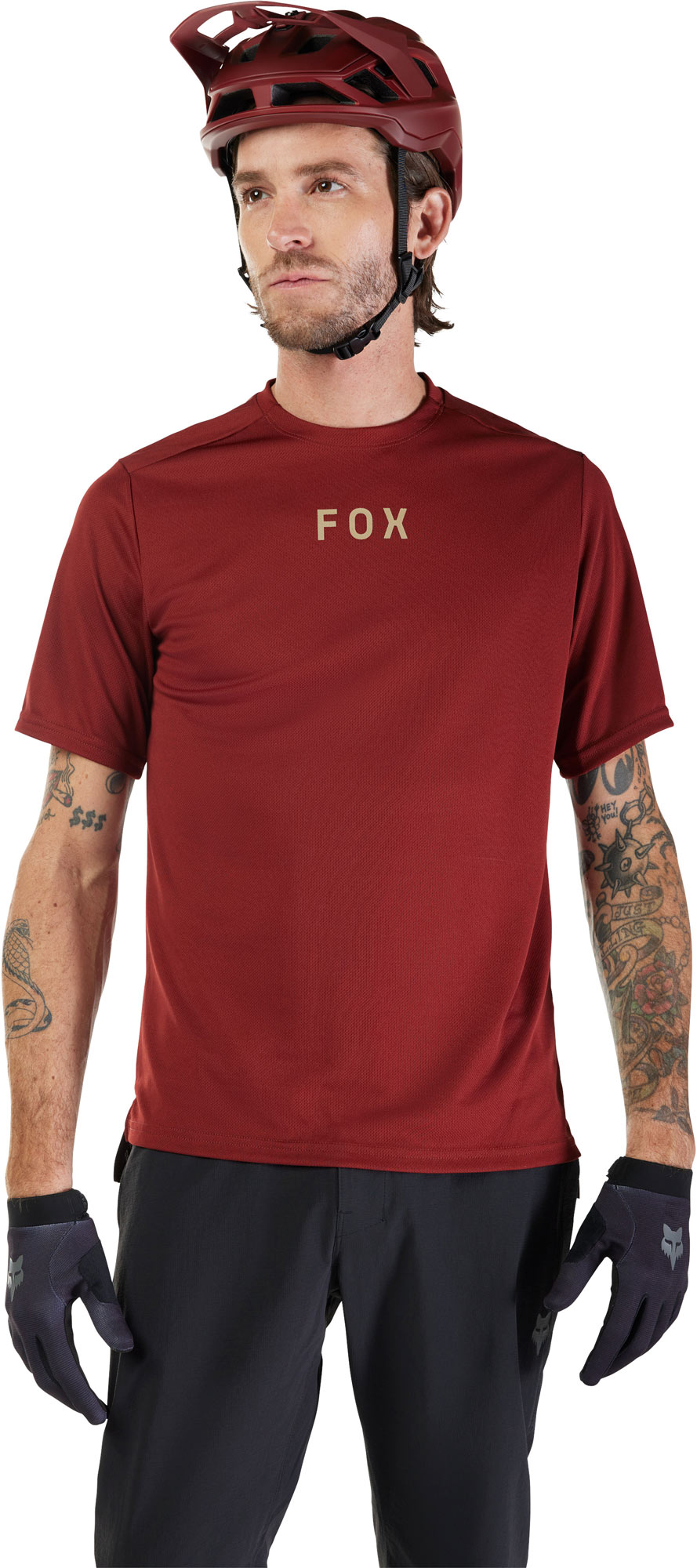 FOX Ranger Wordmark Bicycle Jersey red M Figure 3