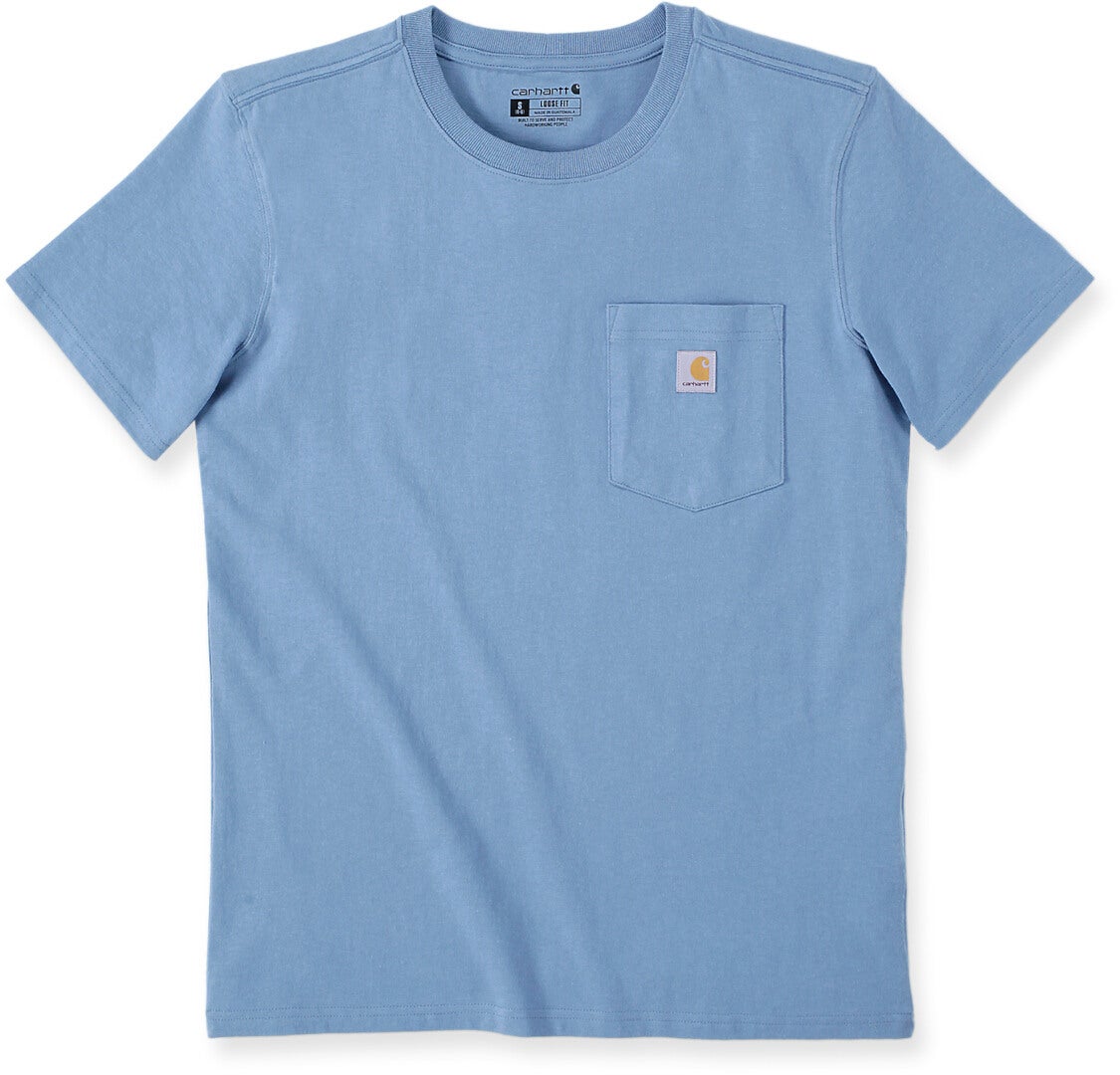 Carhartt Loose Fit Heavyweight K87 Pocket Dámské tričko světle modrá XL Obrázek 1