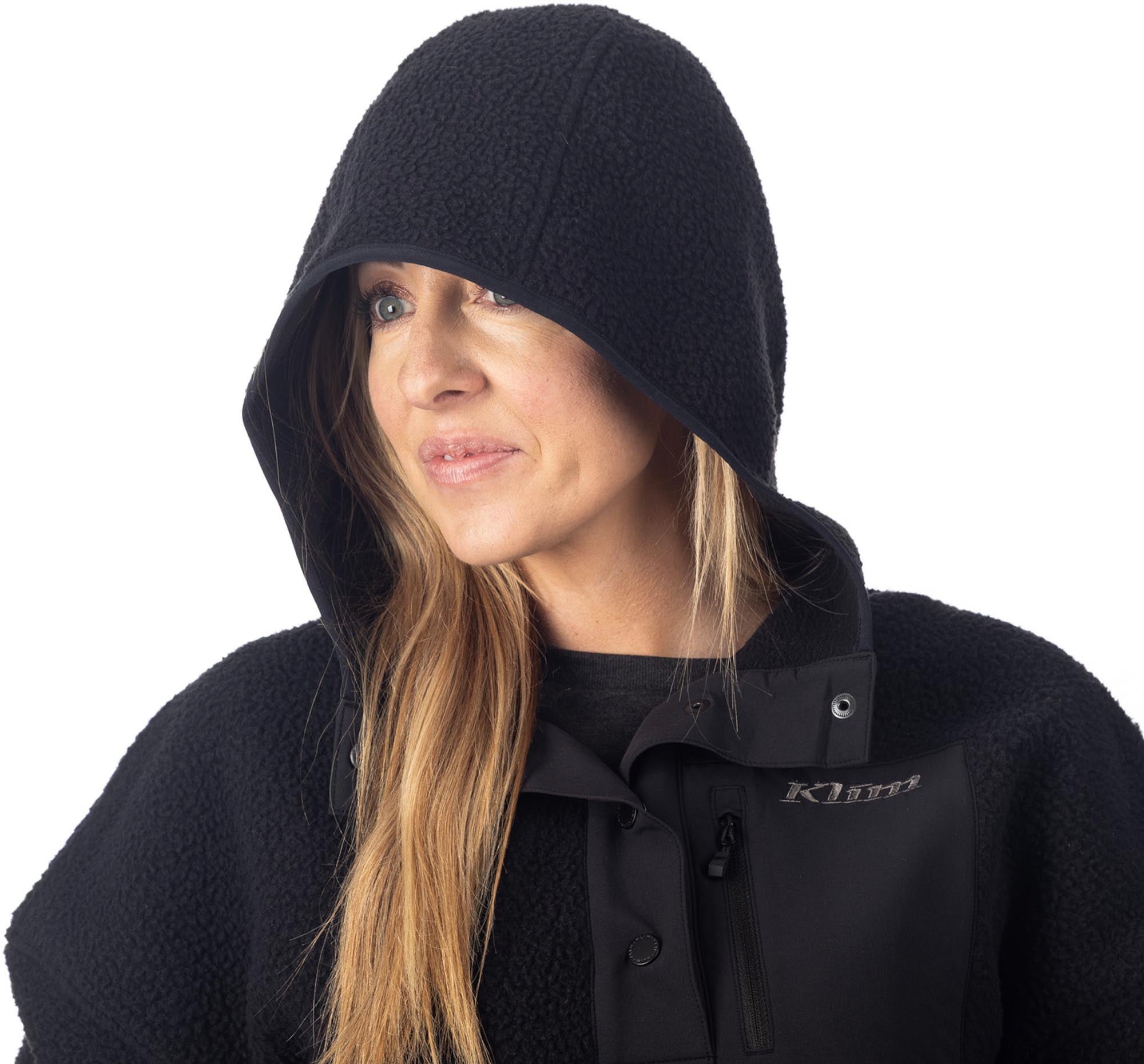 Side view of Klim Sira High Pile Ladies Fleece Hoodie