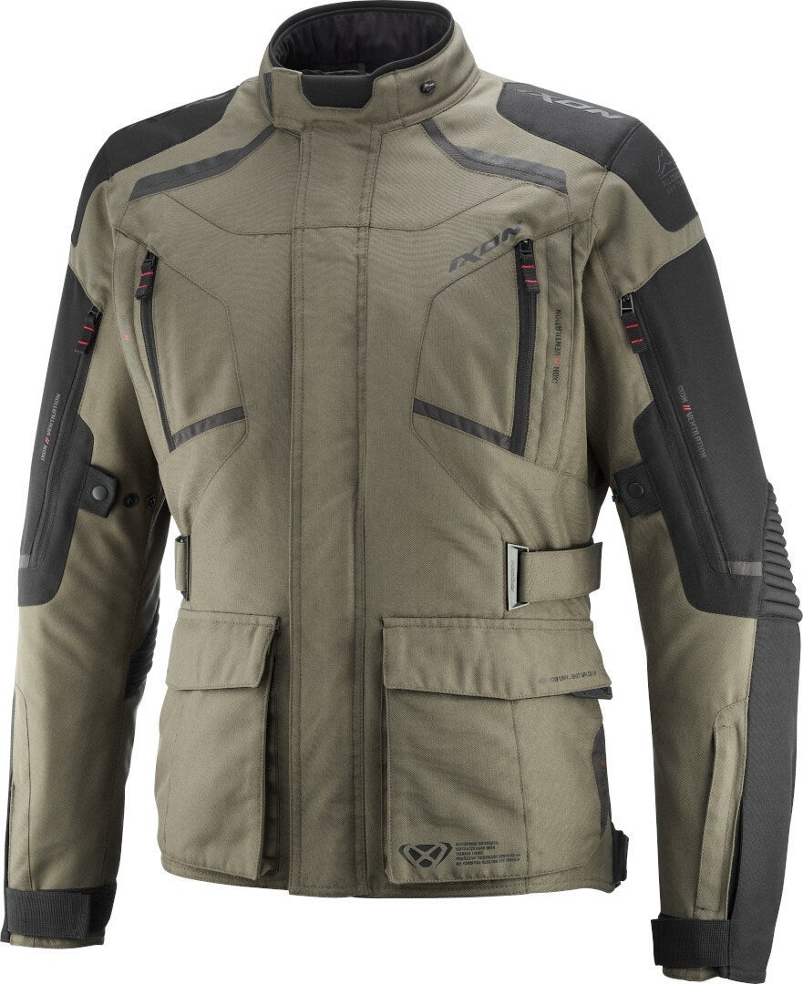 Ixon Midgard Waterproof Motorcycle Textile Jacket Khaki/Black XL Figure 1