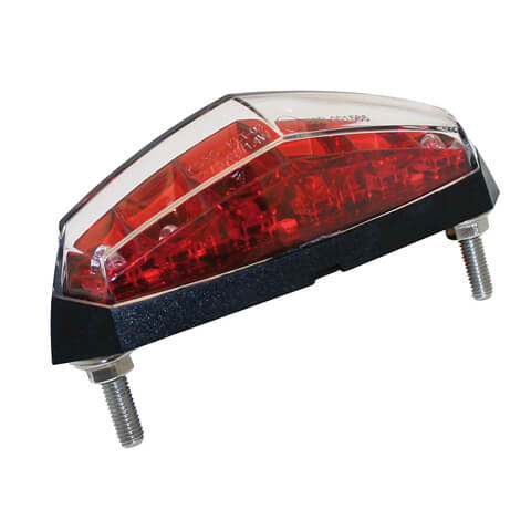 KOSO Mini LED-Rücklicht, Reflektor rot mit Befestigungsbolzen M5 Clear Figure 2