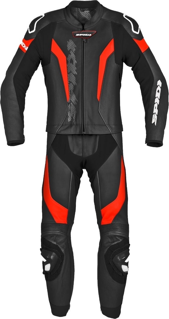 Spidi Laser Touring Two Piece Motorcycle Leather Suit black/black/white Long 48 Figure 3