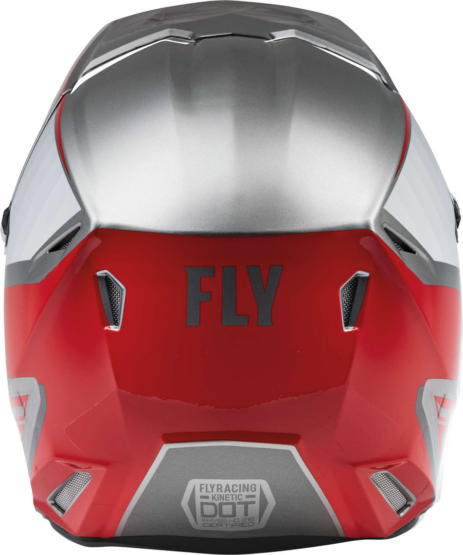 Fly Racing Kinetic Drift Youth Cască de motocross Gri/Roșu Y/M (49/50) Figura 3