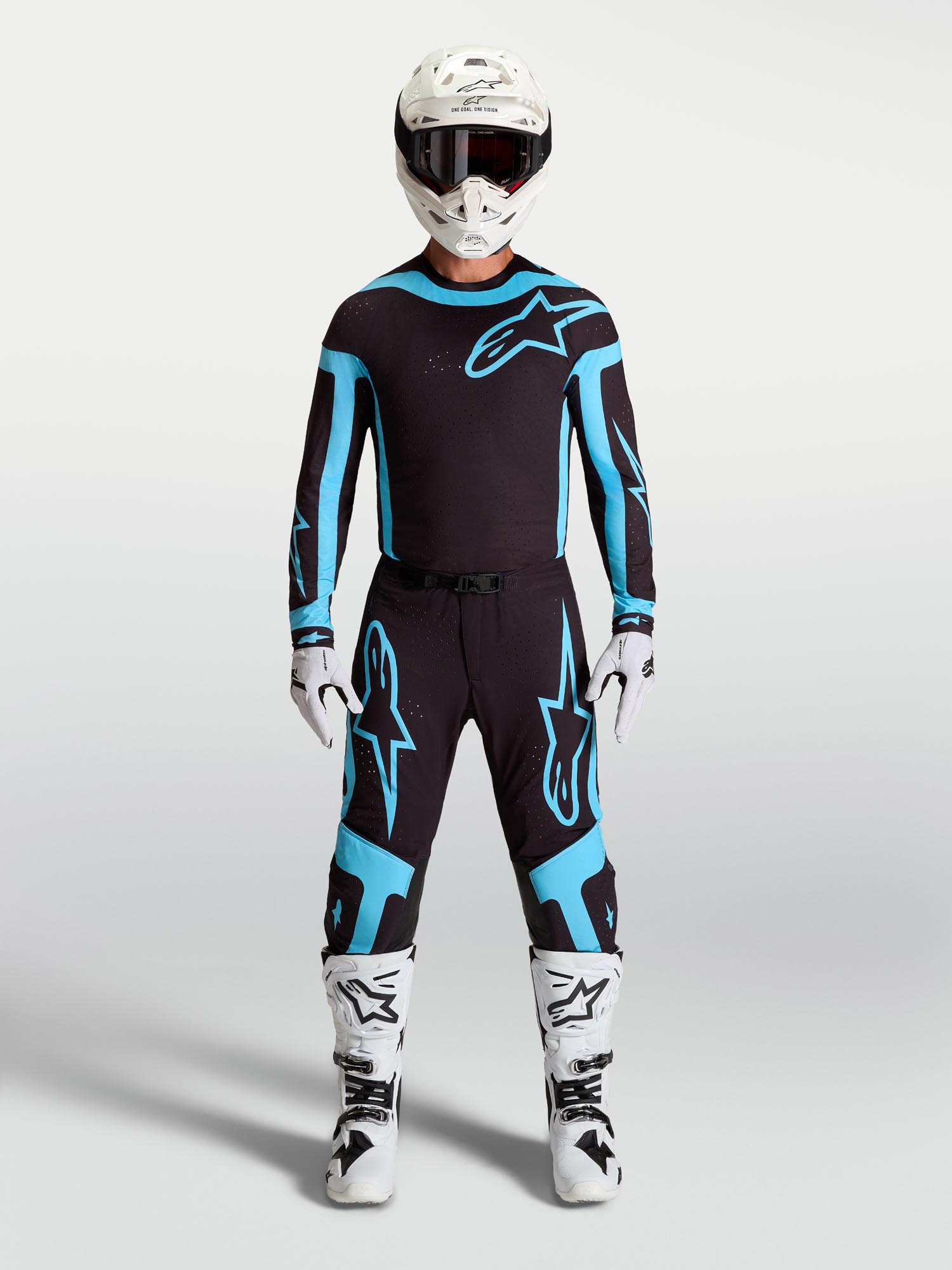 Alpinestars Supertech Vesta Motocrossbukser Sort/turkis 42 Figur 6