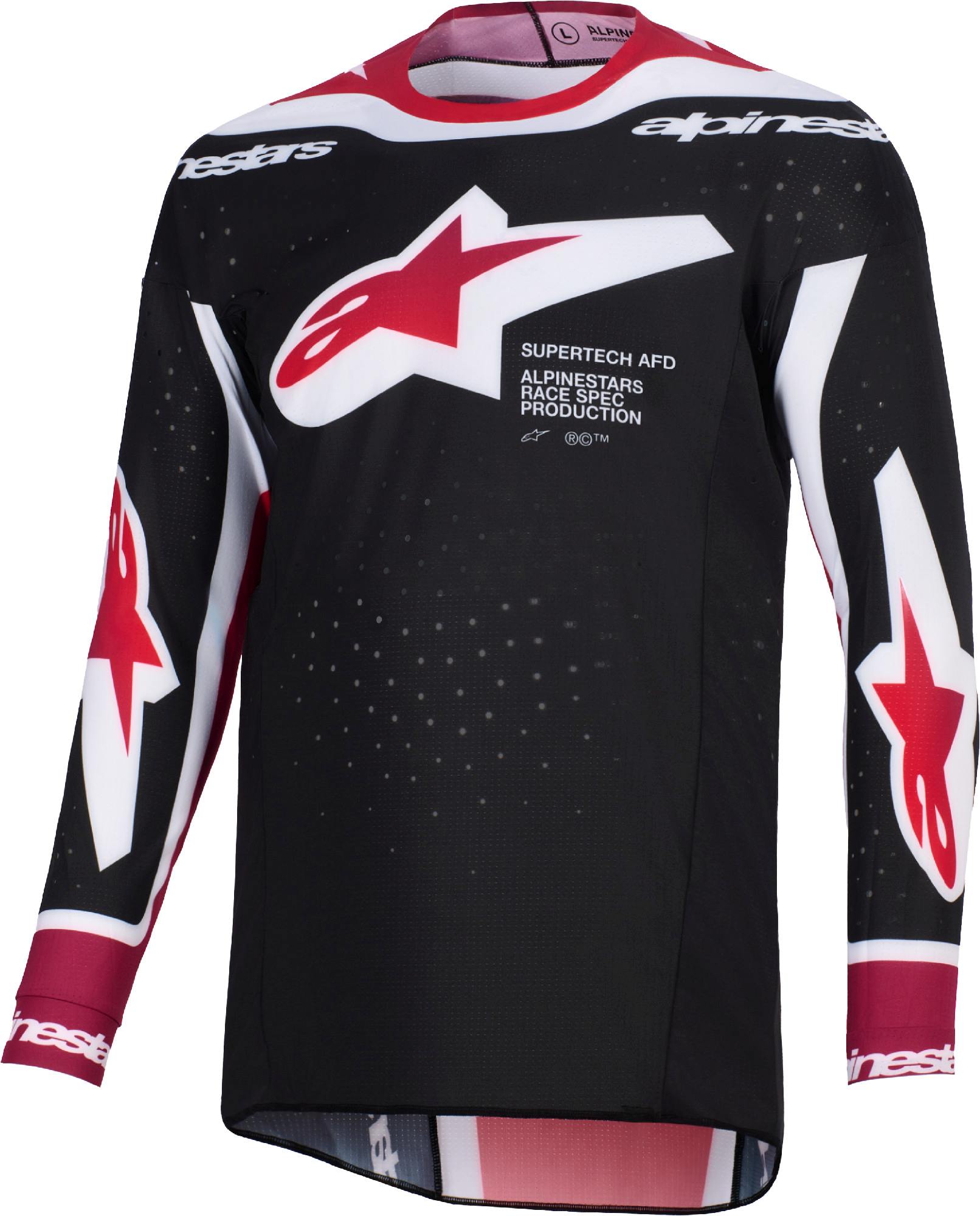 Alpinestars Supertech Pro Vista Motorcross trui Zwart/Rood L Figuur 1