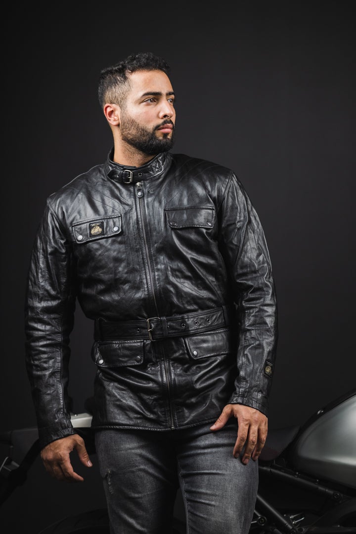Black-Cafe London Kairo Kožená bunda černá 50 Obrázek 4