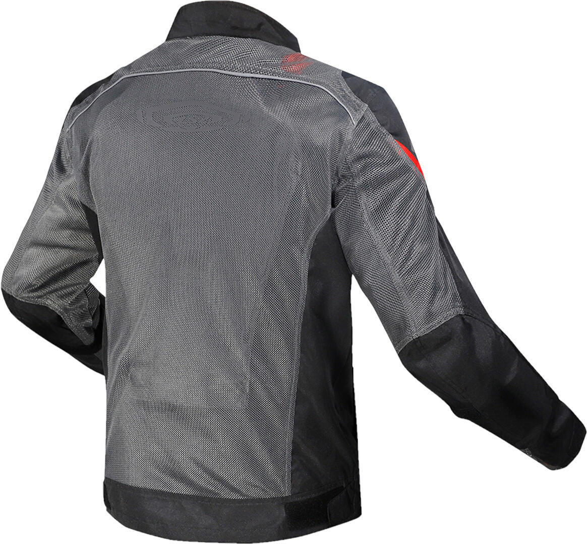 LS2 Airy Motorcycle Textile Jacket dark grey/black/red 5XL Figure 2