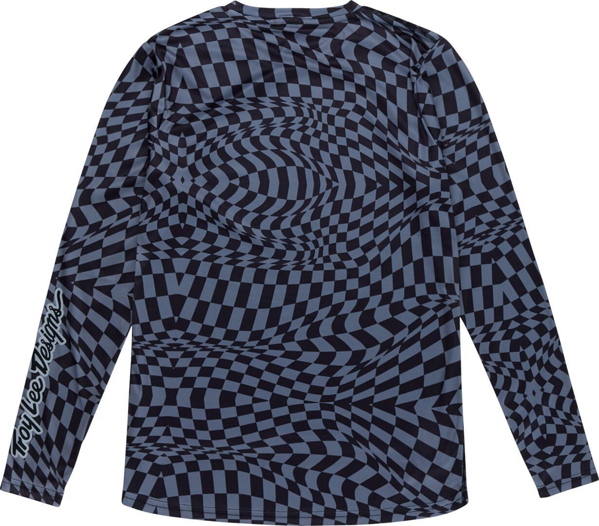 Side view of Troy Lee Designs Lilium LS Twisted Checkers Ladies Bicycle Jersey
