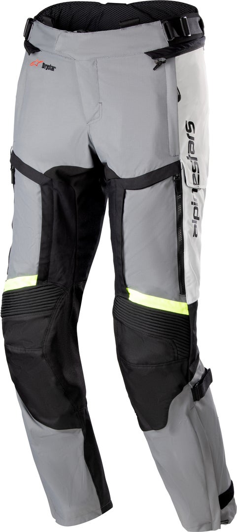 Alpinestars Bogota Pro Drystar 4 Seasons waterdichte motorfiets textiel broek grijs/geel S Figuur 1