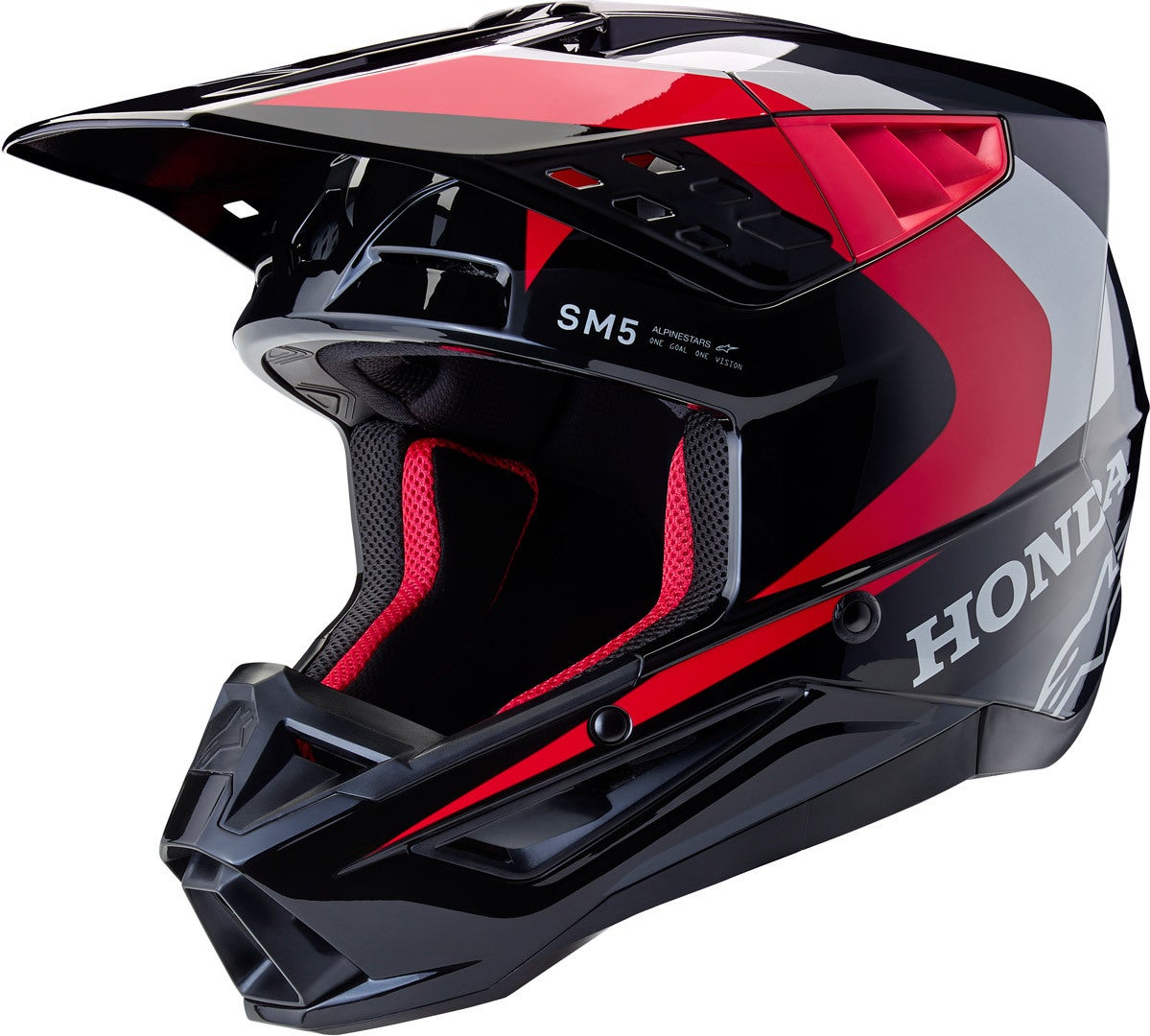 Alpinestars SM5 Honda Casco Motocross nero/rosso S (55/56) Figura 1