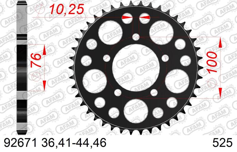 AFAM Steel Standard Rear Sprocket 16605 - 525 ▻ shop now at FC-Moto