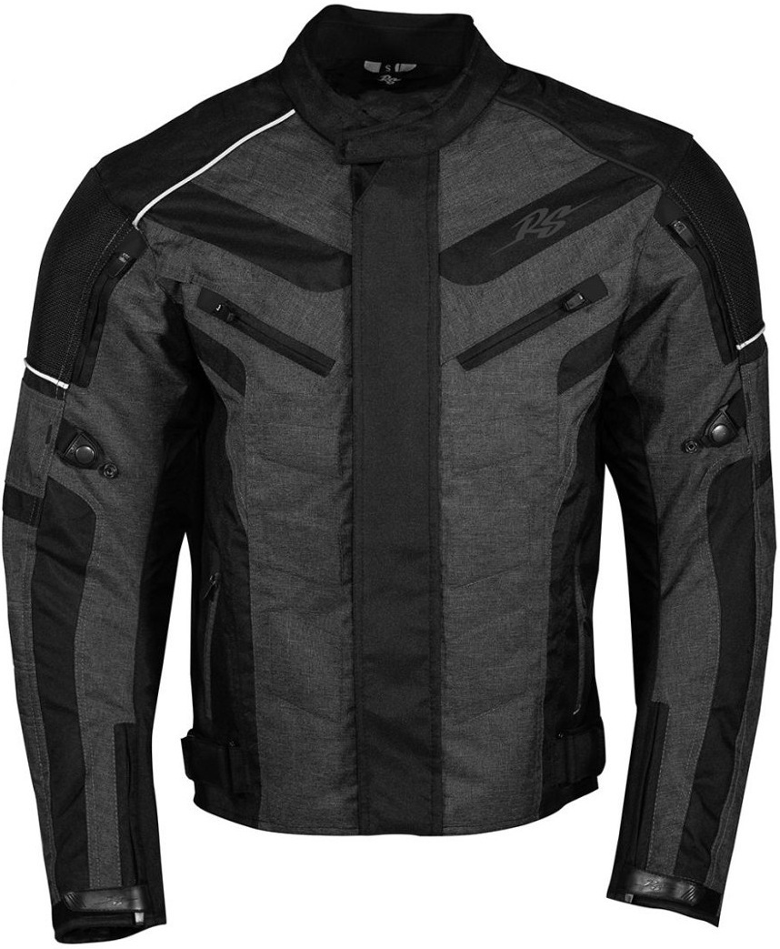 Rusty Stitches Romeo Motorcycle Textile Jacket black/grey M Figure 1