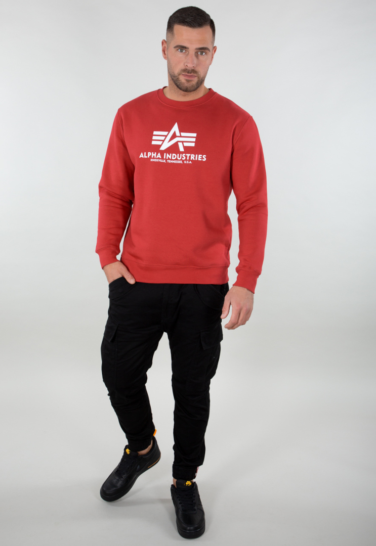 Alpha Industries Basic Camisola vermelho/branco XL Figura 3