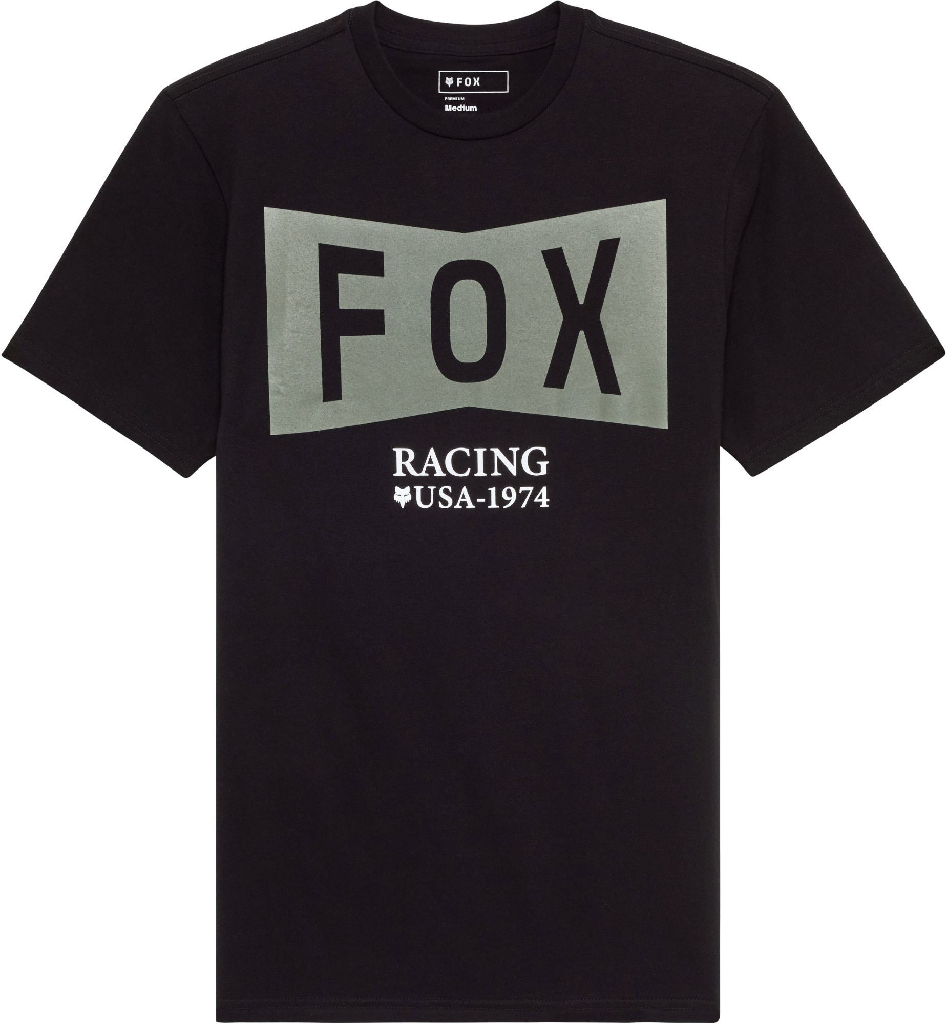 FOX Typeface Premium Camiseta preto/verde/branco 2XL Figura 1